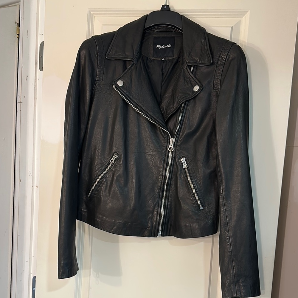 Madewell Black Leather Moto Jacket